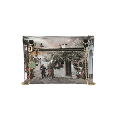 Clutch Donna con laccetto da polso e tracolla con catena