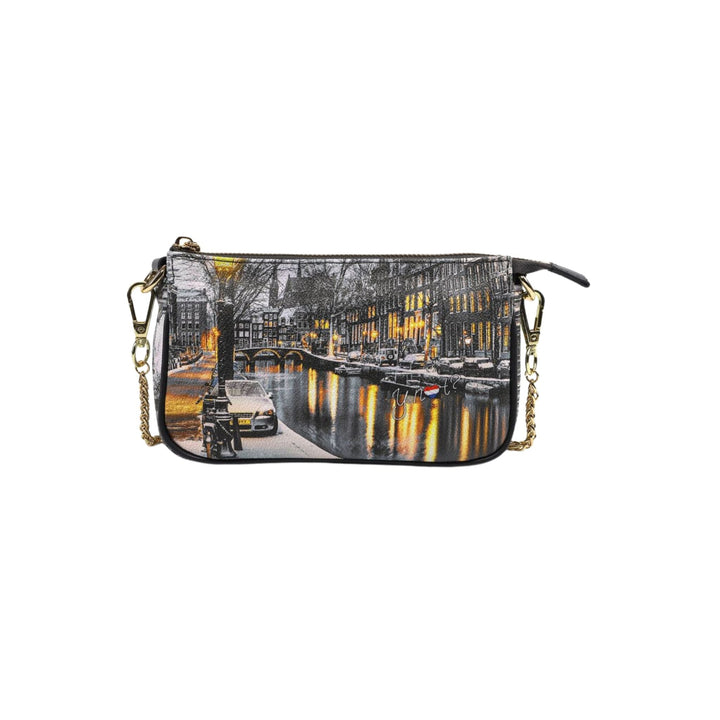 Clutch Donna in ecopelle con catena, della linea Yes Bag