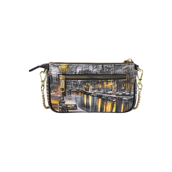 Clutch Donna in ecopelle con catena, della linea Yes Bag