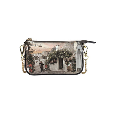 Clutch Donna in ecopelle con cerniera e tasca posteriore