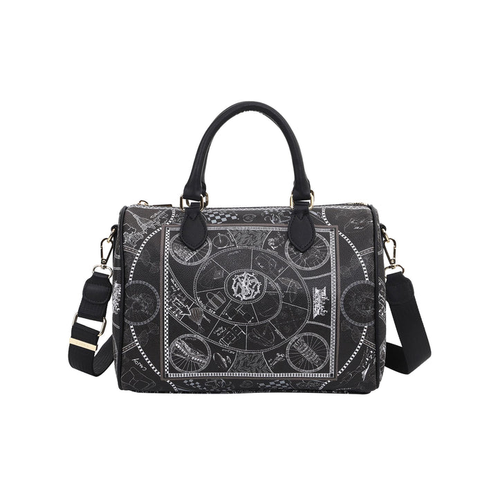 Borsa Donna modello bauletto, con tracolla e fantasia all over