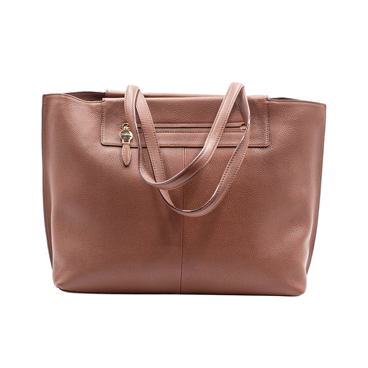 Retro Borsa a Spalla Donna con zip frontale Marrone