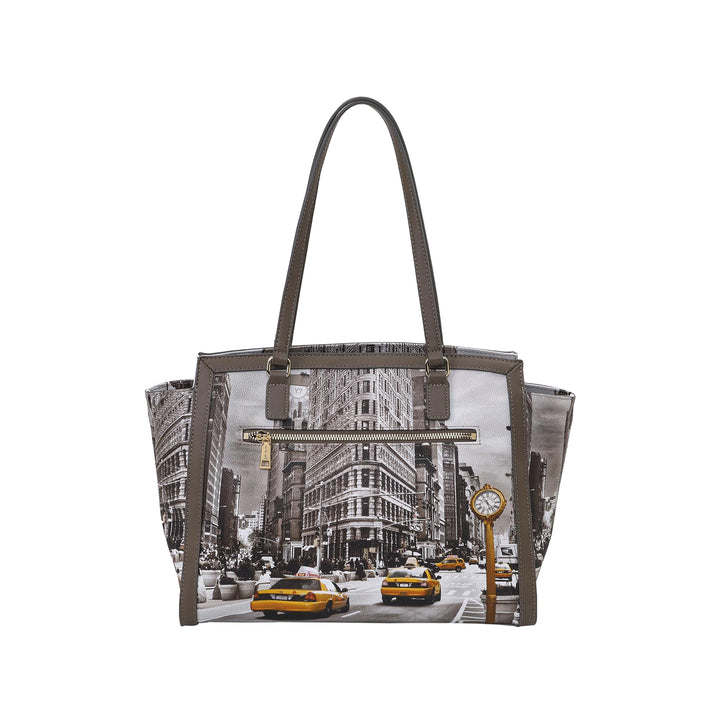 Borsa Donna shopper large con tasca posteriore