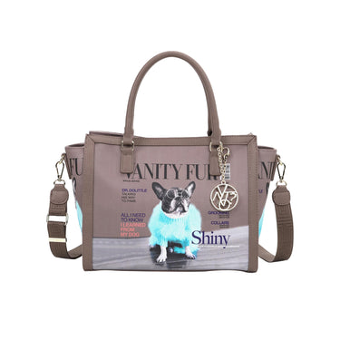 Borsa Donna con manici a mano e stampa Vanity Dog