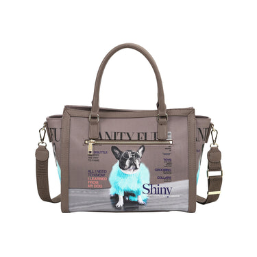 Borsa Donna con manici a mano e stampa Vanity Dog