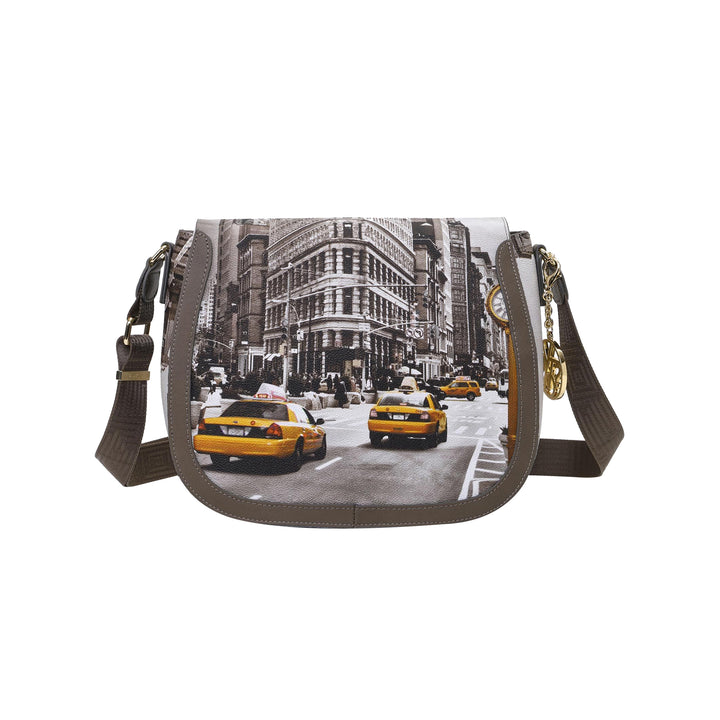 Borsa Donna New York, a tracolla, con patta