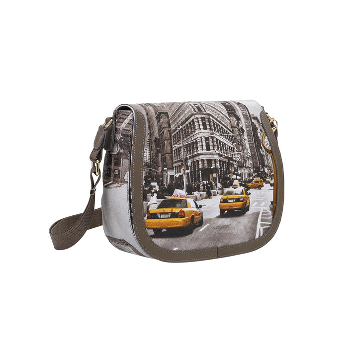 Borsa Donna New York, a tracolla, con patta