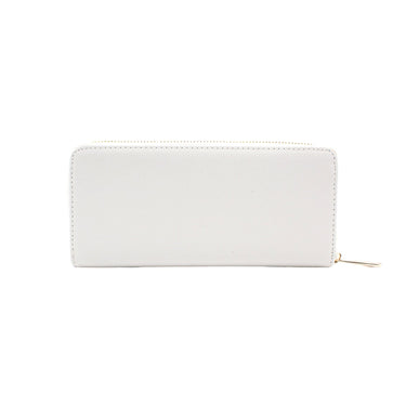 White zip around women's wallet