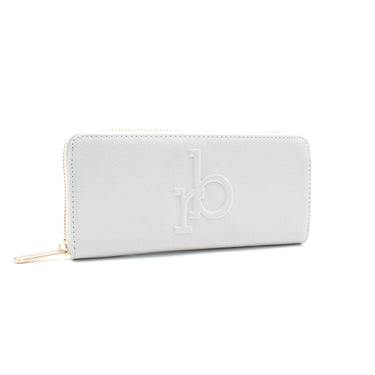 White zip around women's wallet