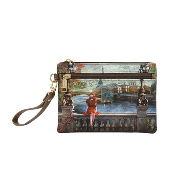 Women's clutch bag with City Life print