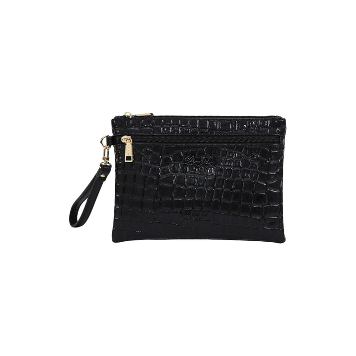 Pochette Donna della linea Croco realizzata in similpelle dall'effetto lucido