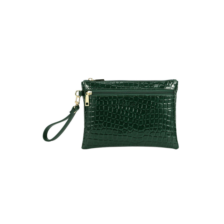 Pochette Donna della linea Croco realizzata in similpelle dall'effetto lucido