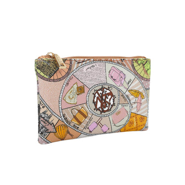 Pochette Donna con fantasia multicolore e cerniera