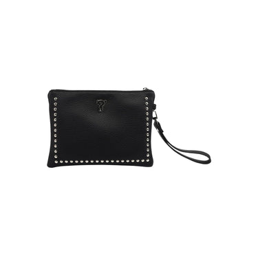 Women's single color clutch with studs