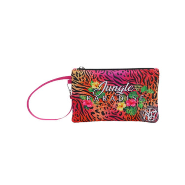 Pochette Donna con cerniera e fantasia multicolore