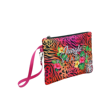 Pochette Donna con cerniera e fantasia multicolore