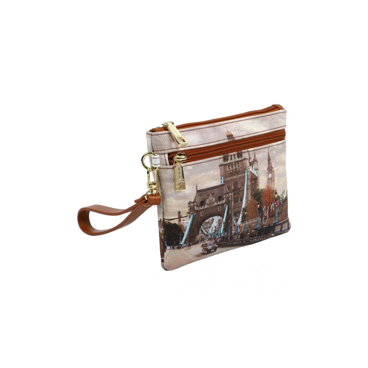 Pochette Donna in similpelle con laccetto da polso e chiusura zip