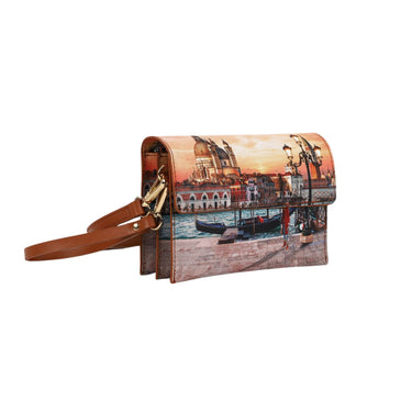 Venice Sunset women's clutch with three compartments