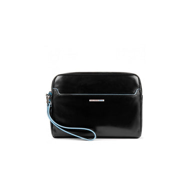 Women's clutch bag with black leather handle