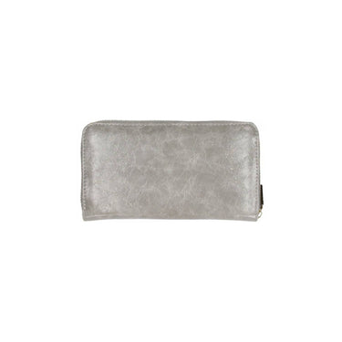 Women's wallet with metal logo and zip