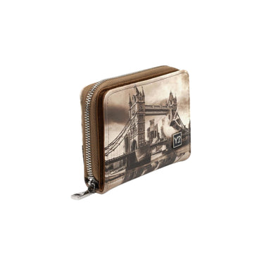 Women's wallet with zip and button