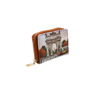 Women's wallet with zip around and button