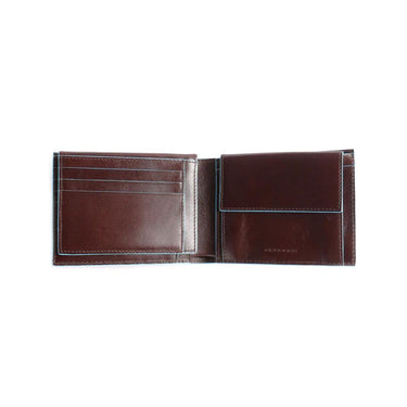 Men's leather wallet with Mahogany document holder