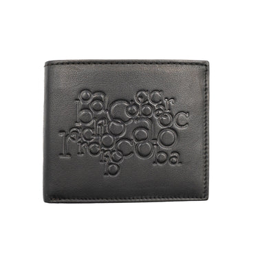 Men's wallet with embossed logo motif