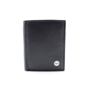 Vertical men's wallet with button