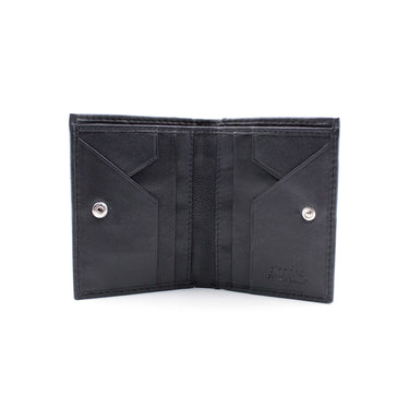 Vertical men's wallet with button