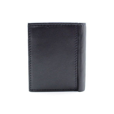 Vertical men's wallet with button