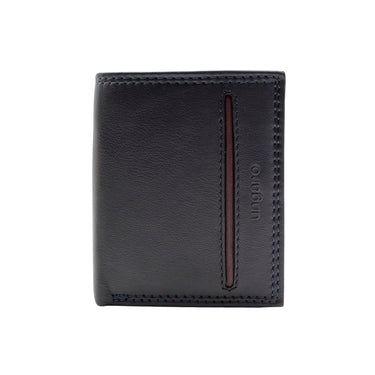 Vertical men's wallet with external pocket