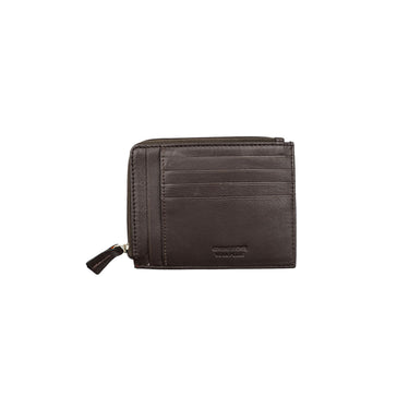 Contrast men's wallet with embossed logo