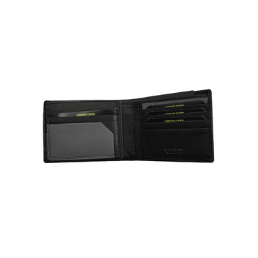 Men's leather wallet with logo