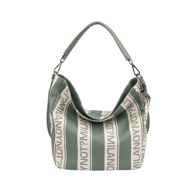 Borsa Donna a spalla a righe Green