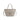 Shopping Bag con doppi manici e tracolla Beige