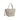 Shopping Bag con doppi manici e tracolla Beige