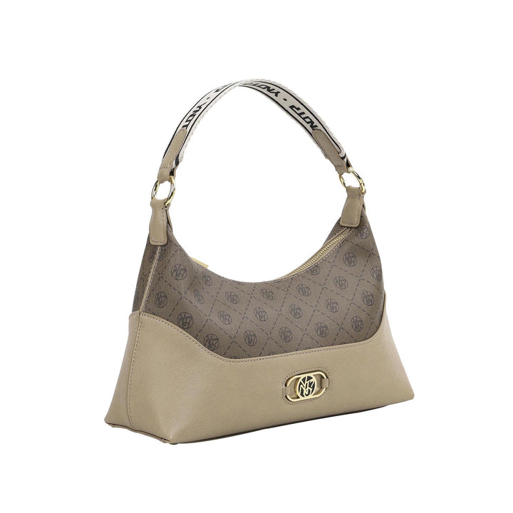 Borsa a spalla Donna con manico logato Beige