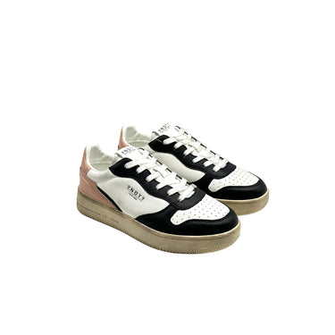 Sneakers Donna con tomaia in pelle con contrasto colore