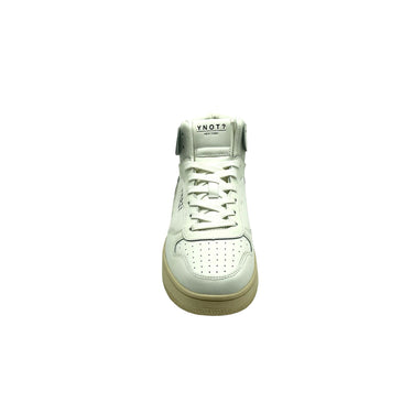 Sneakers alta in pelle con lacci