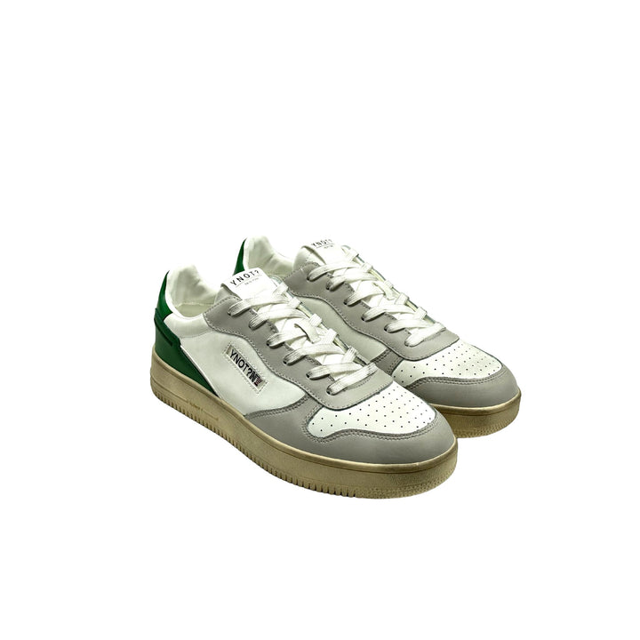 Sneakers Uomo con tomaia in pelle e tallone in contrasto colore Verde