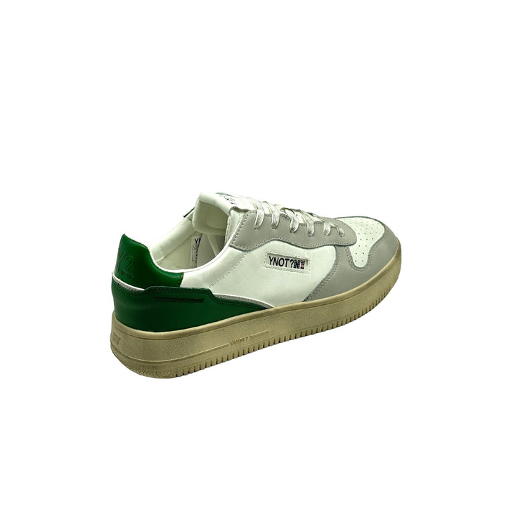 Sneakers Uomo con tomaia in pelle e tallone in contrasto colore Verde