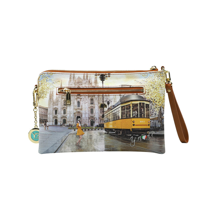 Clutch Donna in ecopelle con laccetto da polso e tasca posteriore