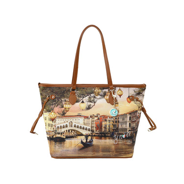 Borsa modello shopper con stampa Christmas Venice