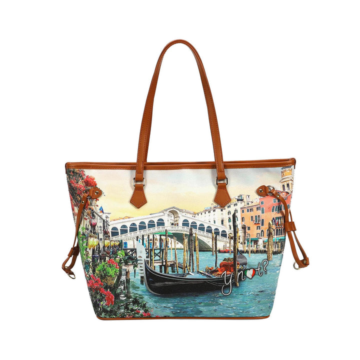 Borsa Donna modello Yesbag con stampa Canaletto 