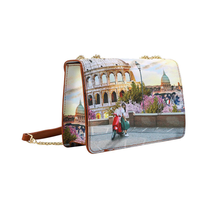 Borsa pattina con stampa Italian Love