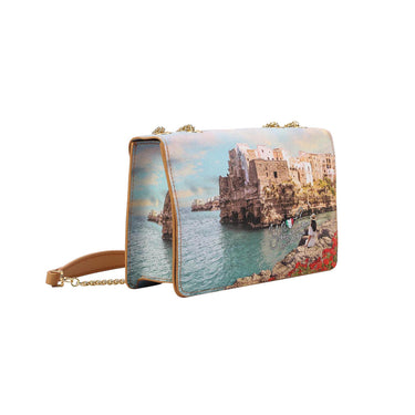 Borsa pattina con stampa Polignano