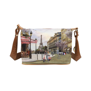 Borsa Hobo con stampa Velo Paris