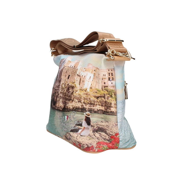 Borsa Hobo con stampa polignano