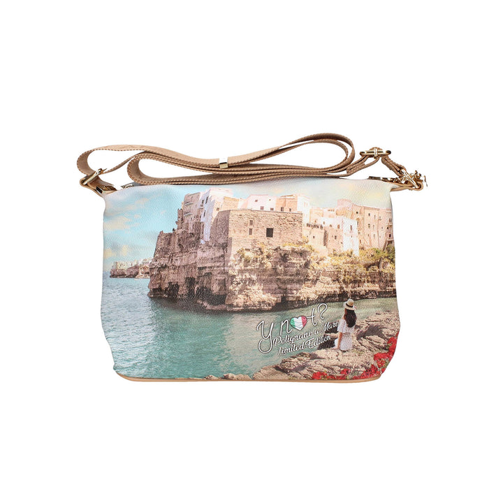 Borsa Hobo con stampa polignano